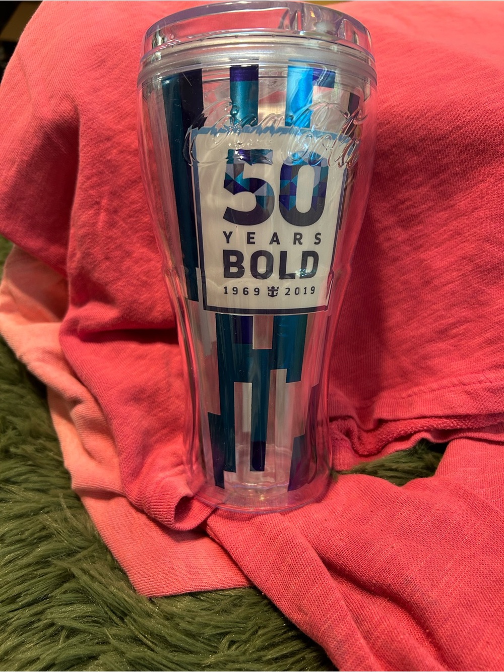 Clear Coke 50 Year Acrylic Travel Tumbler Lid - Transparent